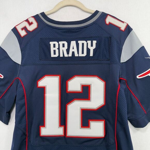 Vtg New England Patriots Tom Brady Jersey 44 Blue Nike Football On Field - Picture 4 of 11